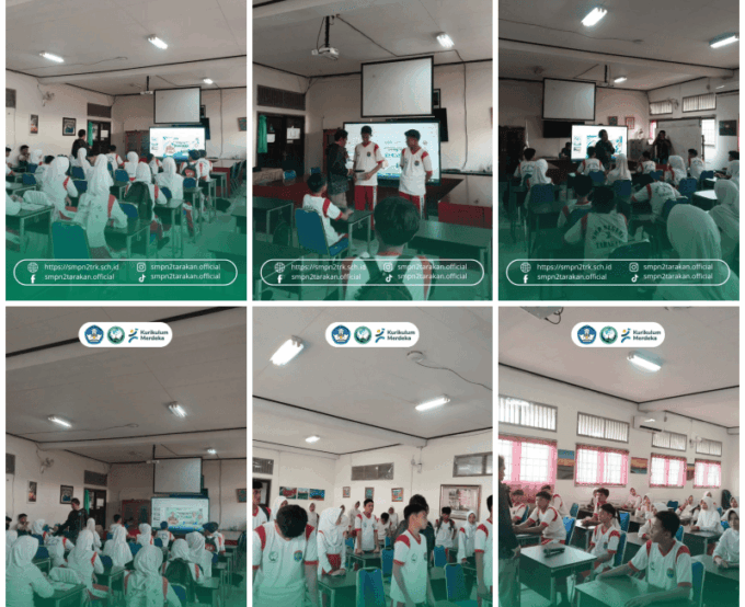 SMPN 2 Tarakan Gelar Penyuluhan P4GN Bersama BNN